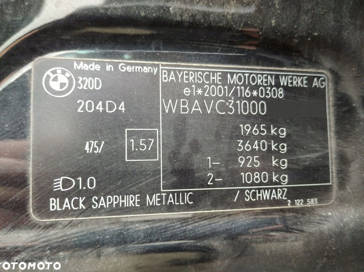 BMW 3 E90 DRZWI TYŁ LEWE 475 BLACK SAPPHIRE - 16