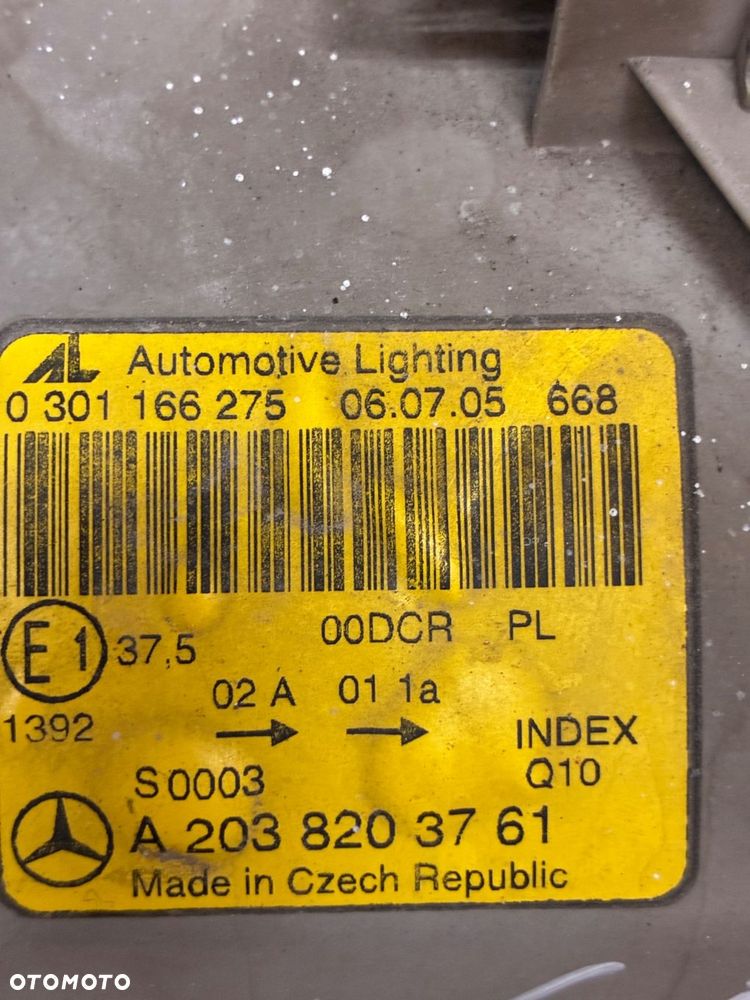 MERCEDES W203 XENON LAMPA PRZÓD PRZEDNIA LEWA  EUROPA A2038203761 KOMPLET - 3