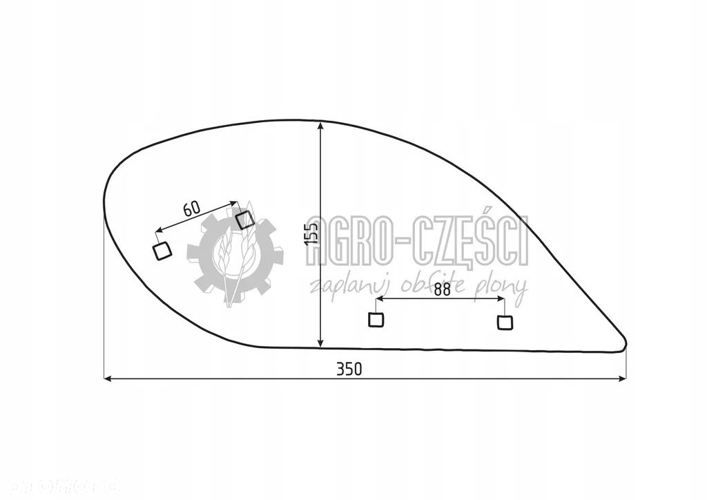 LEMKEN ODKŁADNICA PRZEDPŁUŻKA D1 3470650 PRAWA / LEWA 3470651 iQ PARTS - 2