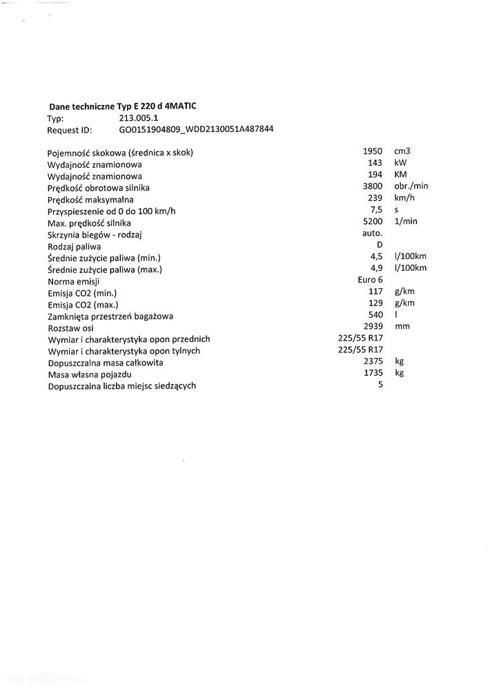 Mercedes-Benz Klasa E 220 d 4-Matic 9G-TRONIC - 13
