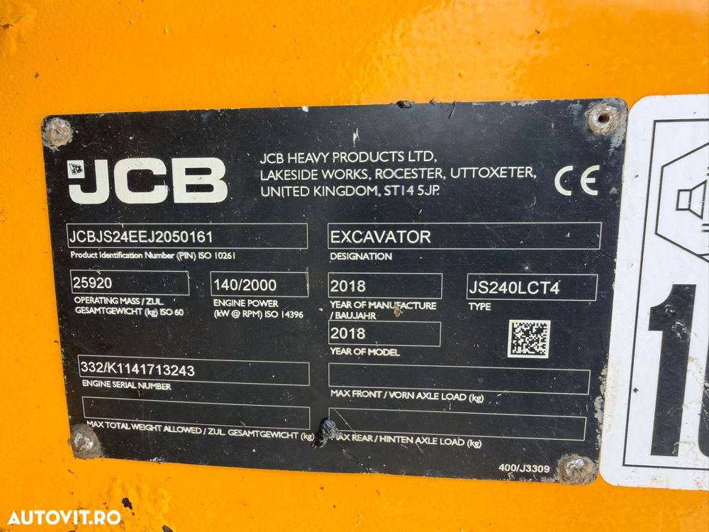 JCB JS 240 Excavator - 4
