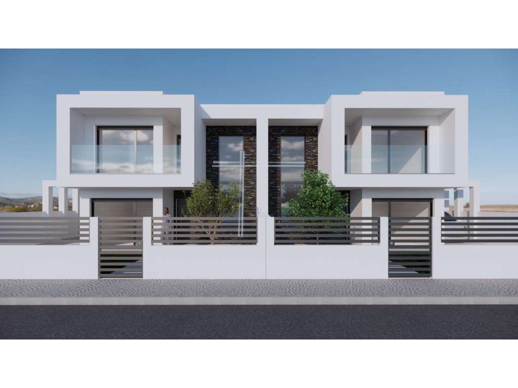 Moradia geminada T4, arquitetura contemporânea com parqueamento e p... - Grande imagem: 4/4