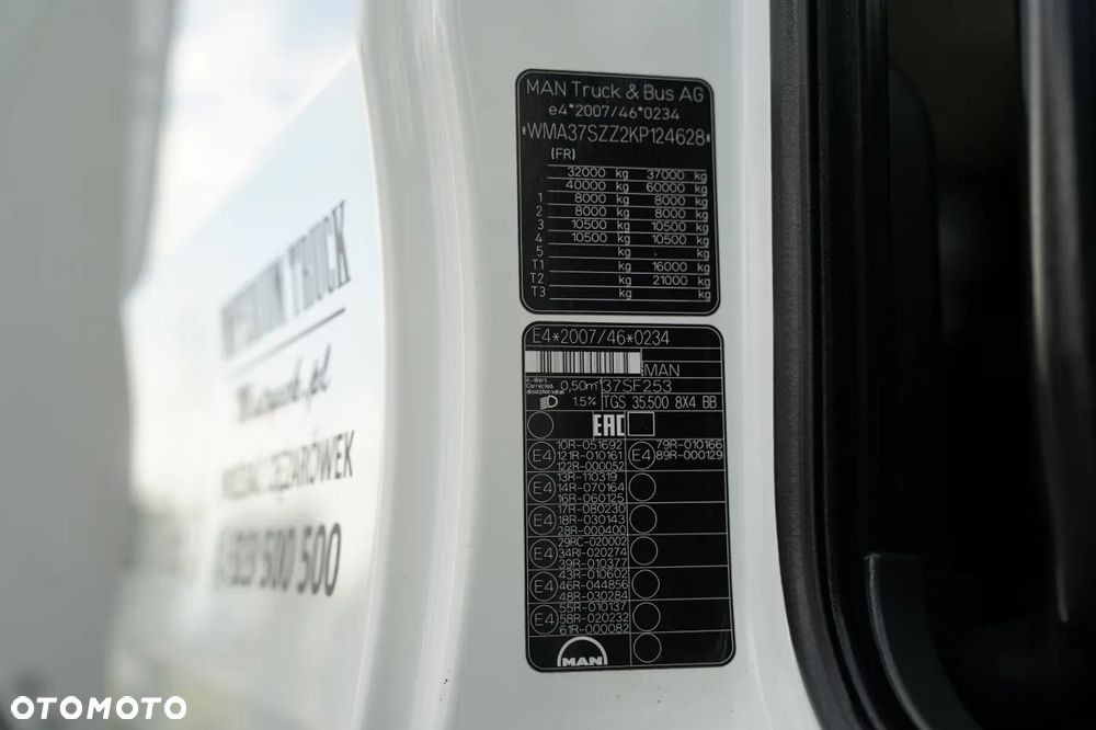 MAN TGS 35.500 / 8x4 / WYWROTKA TYLNOZSYPOWA  MEILLER / OCIEPLANA / DO ASFALTU /  HYDROKLAPA / NAVI / 2021 ROK - 37