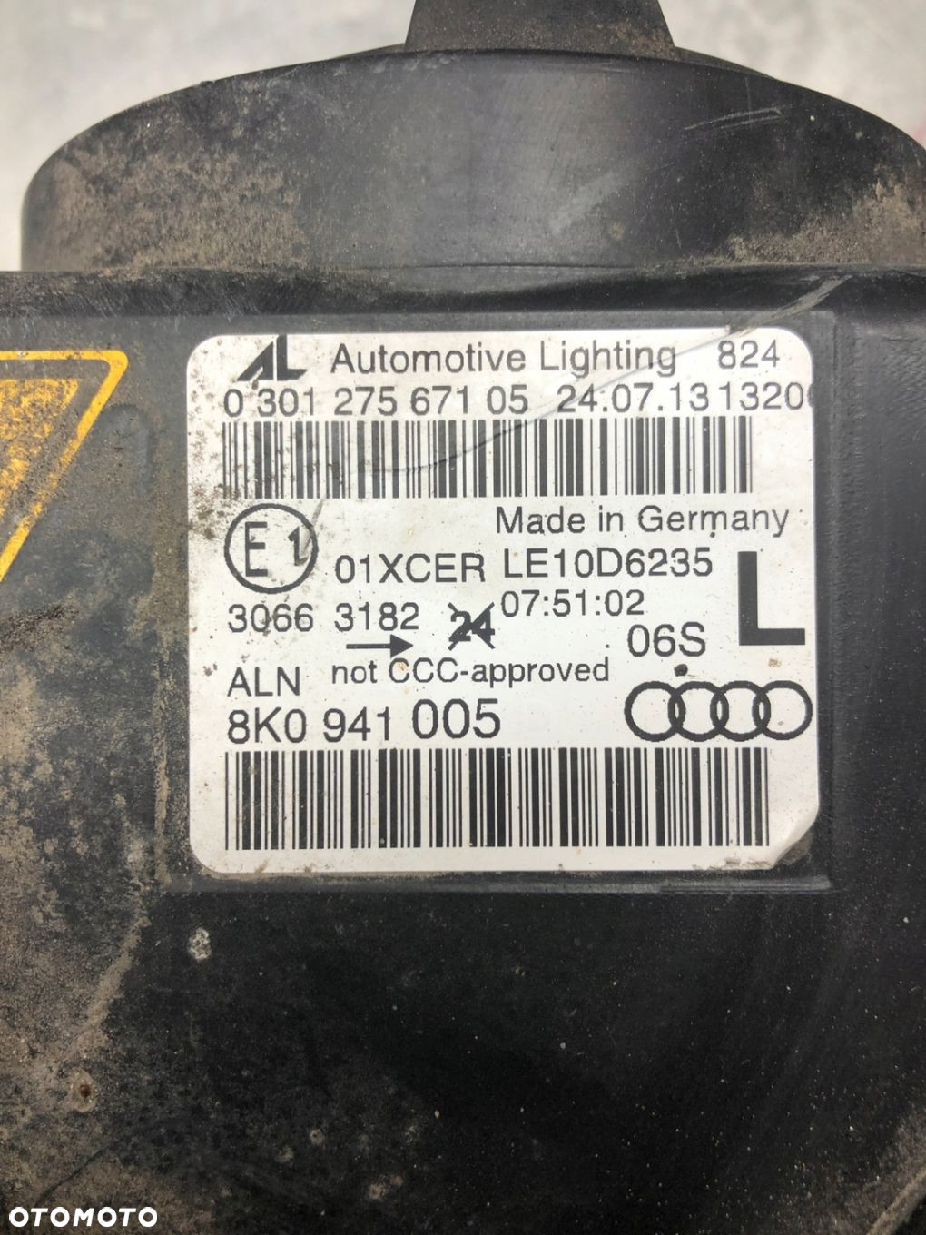 A4 B8 LIFT 12-15 LAMPA PRZEDNIA LEWA BI-XENON NIESKRĘTNY 8K0941005 - 9