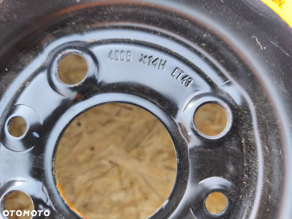 KOŁO DOJAZDOWE ZAPASOWE 135/80B14 4X98 14 CALI DO FIAT 500 PUNTO - 3