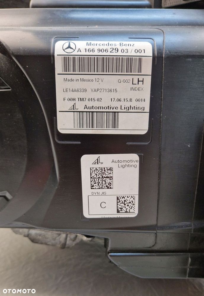 mercedes gls x166 15-19 lewa przednia lampa led lewy przód a1669062903 - 7