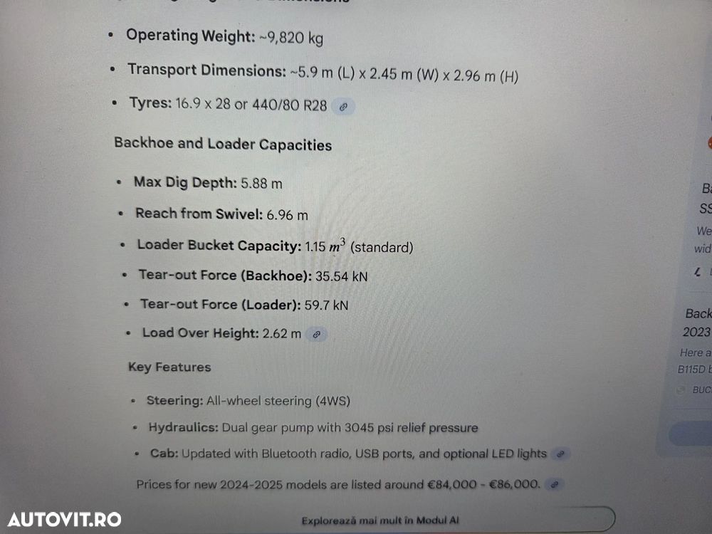 New Holland ROTI EGALE, 89kW-120CP, BRAT extensibil adanc sapare 6m, Powershift, cupa mulfufntionala 4x1 cu FURCI, Anvelope Michelin, Aer conditionat, Cutie automata, Radio, Certificat CE, garantie 1 an, posibilitate leasing 4 ani, PROMOTIE 86.900 EUR+Tva - 29