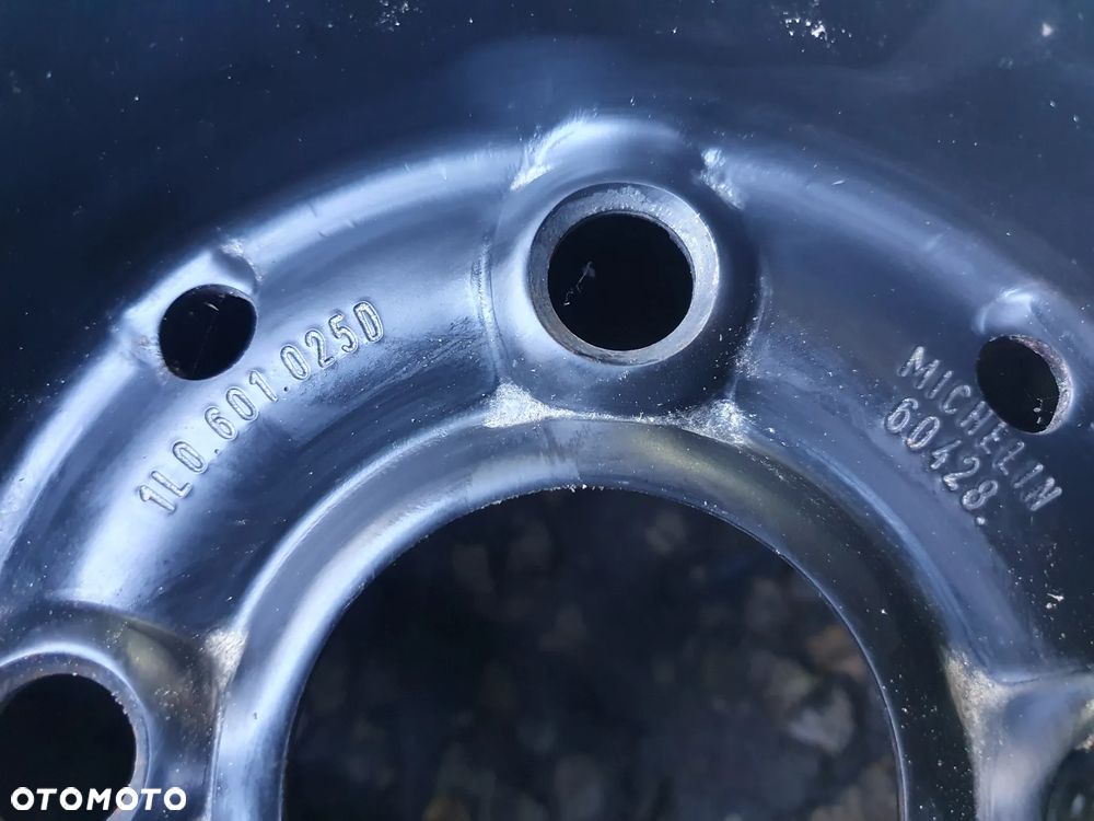 VW SEAT KOŁO DOJAZDOWE 14 4x100 3.5J ET38 ORYGINALNA FELGA 1L0601025D DOJAZDÓWKA ZAPASOWE 14" 105/70/R14 POSIADAM 4 SZT - 2