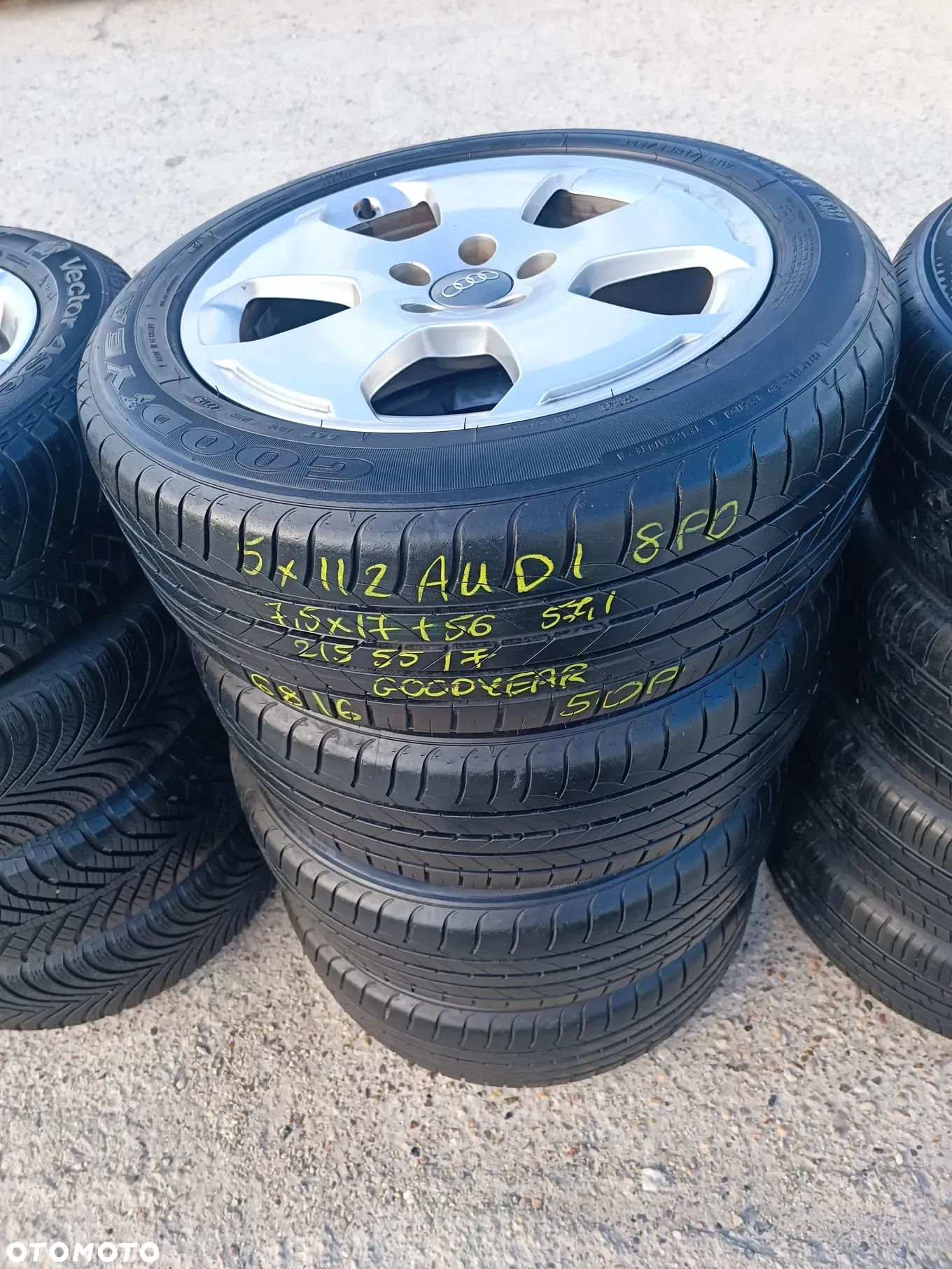 5x112 Felgi Aluminiowe Alufelgi 17 Koła Letnie Lato AUDI 8P0 8P 8V Seat Leon II 2 TOLEDO III 3 ALTEA ALHAMBRA SKODA OCTAVIA II 2 III 3 VW GOLF 5 6 TOURAN CADDY JETTA SHARAN Legnica ALU-RAD 215/55 6,5mm - 2