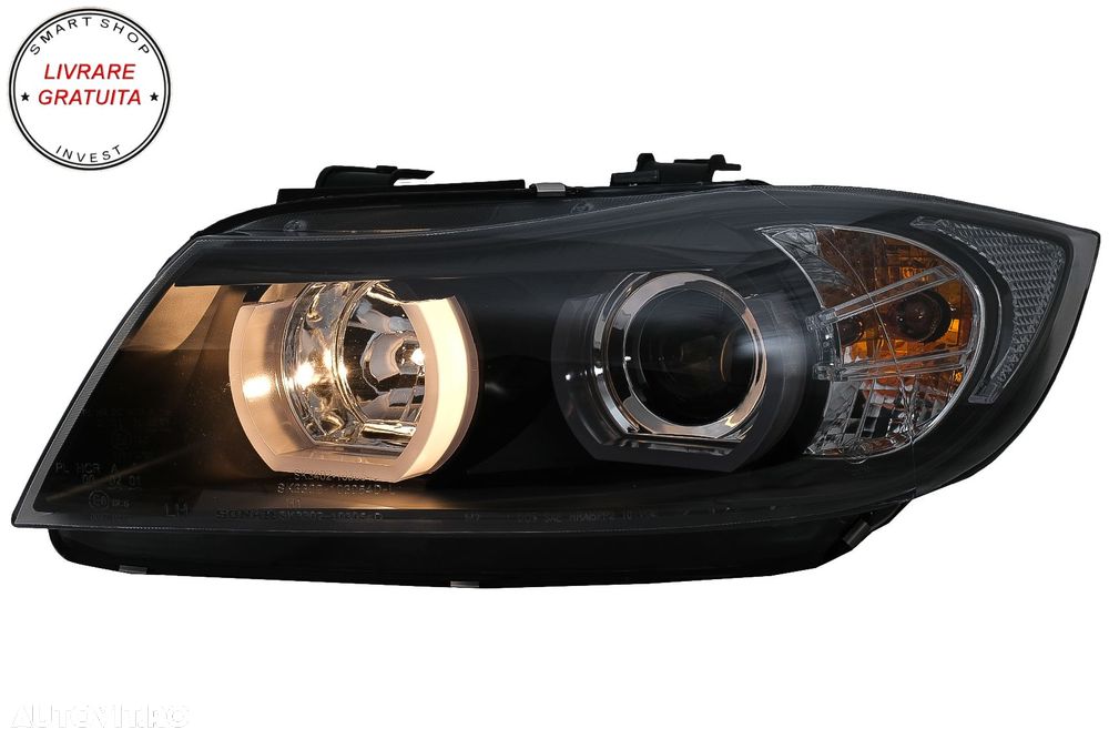 Faruri Halogen U-Led 3D Dual Halo Rims BMW Seria 3 E90 Limuzina E91 Touring (03.20- livrare gratuita - 10