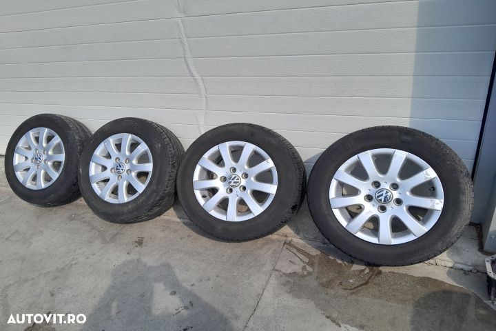 Jante aliaj cu anvelope 15 - set 195/65R15 Volkswagen VW Touran 1 [fa - 4