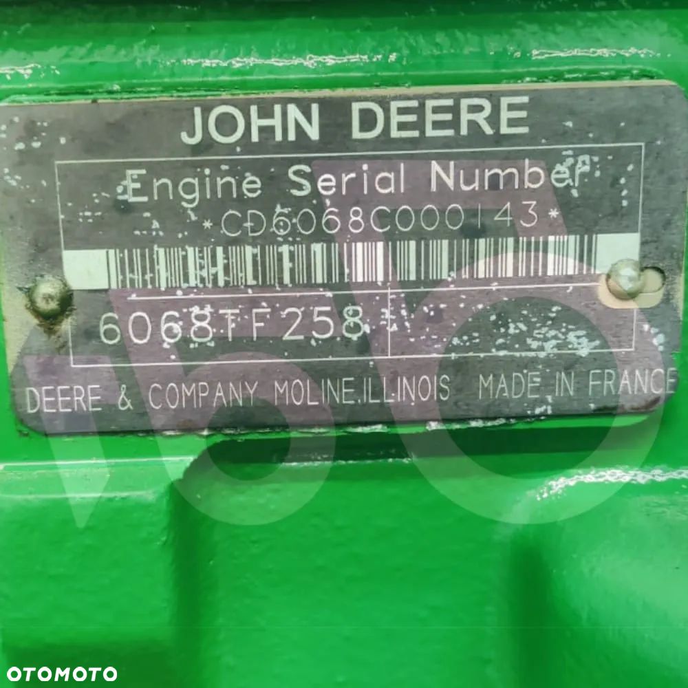 Silnik John Deere 6068TF PowerTech John Deere 7720 - 9