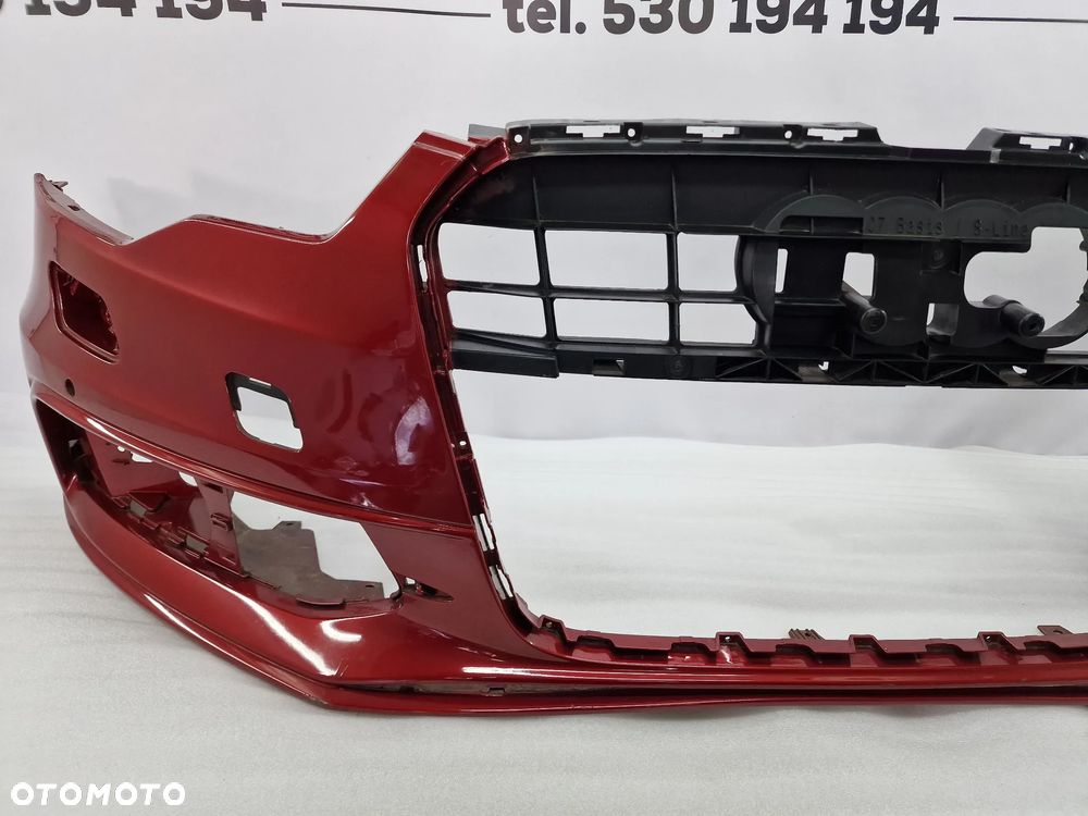 AUDI A6 C7 S-LINE 11- PRZED LIFT  ZDERZAK PRZEDNI PRZÓD NA SPRYSKI + 4X PDC  BORDO METALIK  , NR 4G0807437C , NR AUKCJI NZ664 - 7