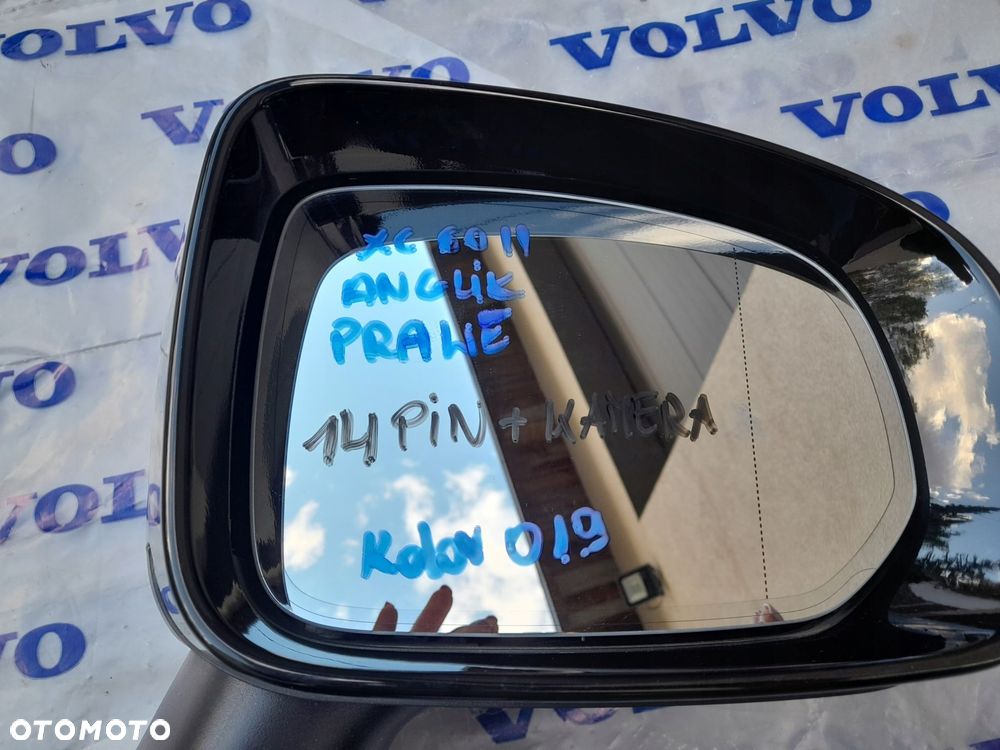 lusterko prawe 14 pin + kamera kolor 019 volvo xc60 ii lift 2023r uk - 6