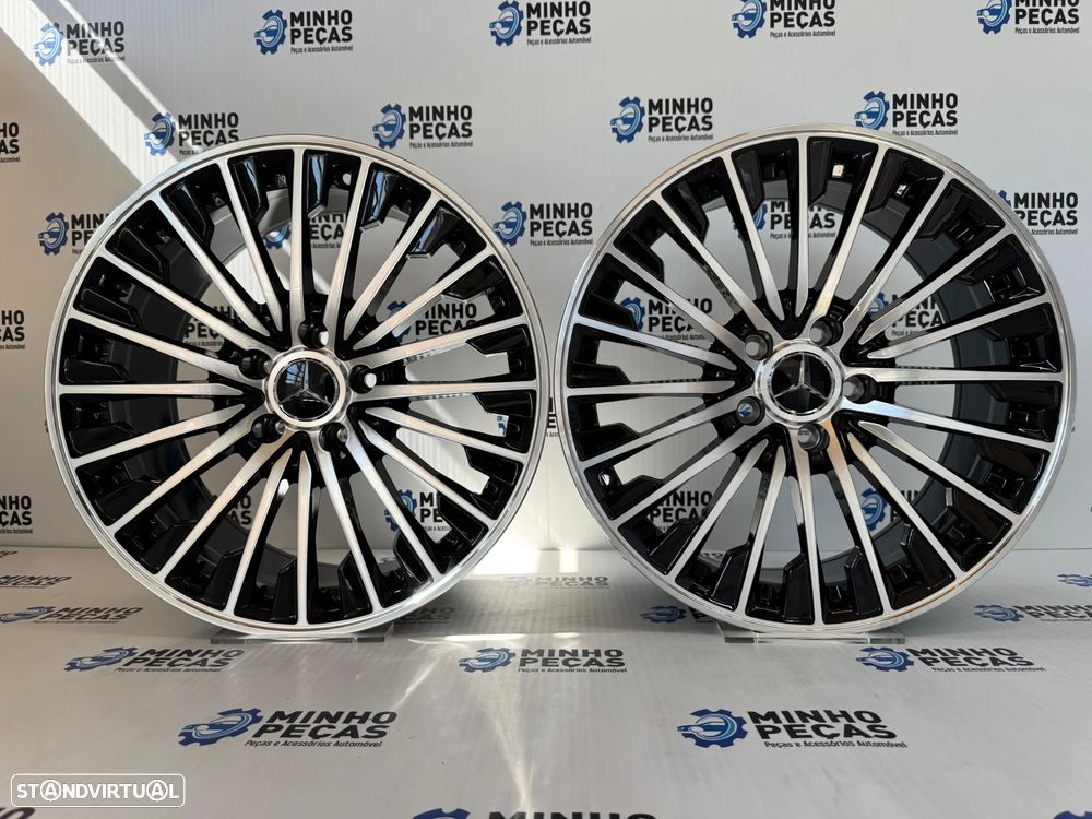 Jantes Look Mercedes New Turbine em 18 (5x112) Preto e Polido - 1