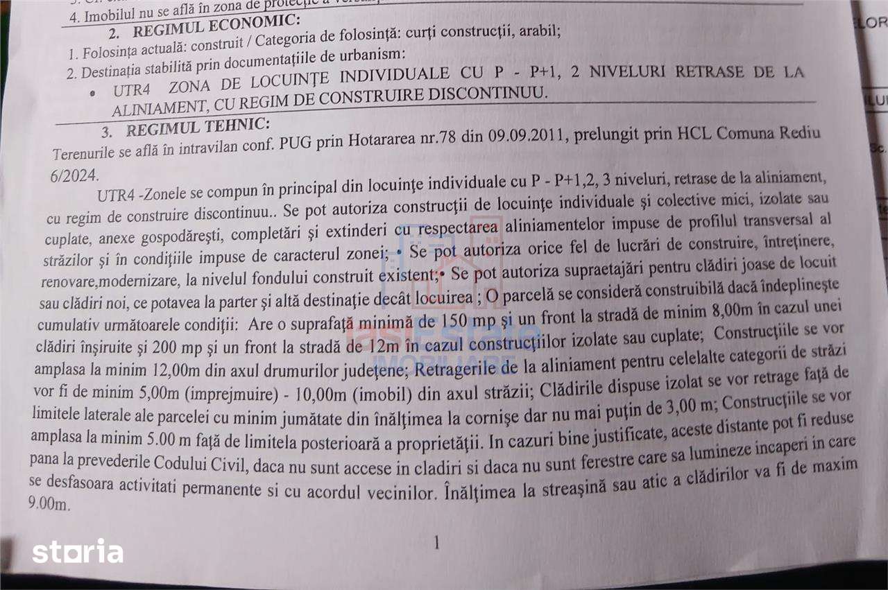 Breazu  Rediu TEREN 1145mp - casa Batraneasca la asfalt cu utilitati s - Imagine principală: 4/6