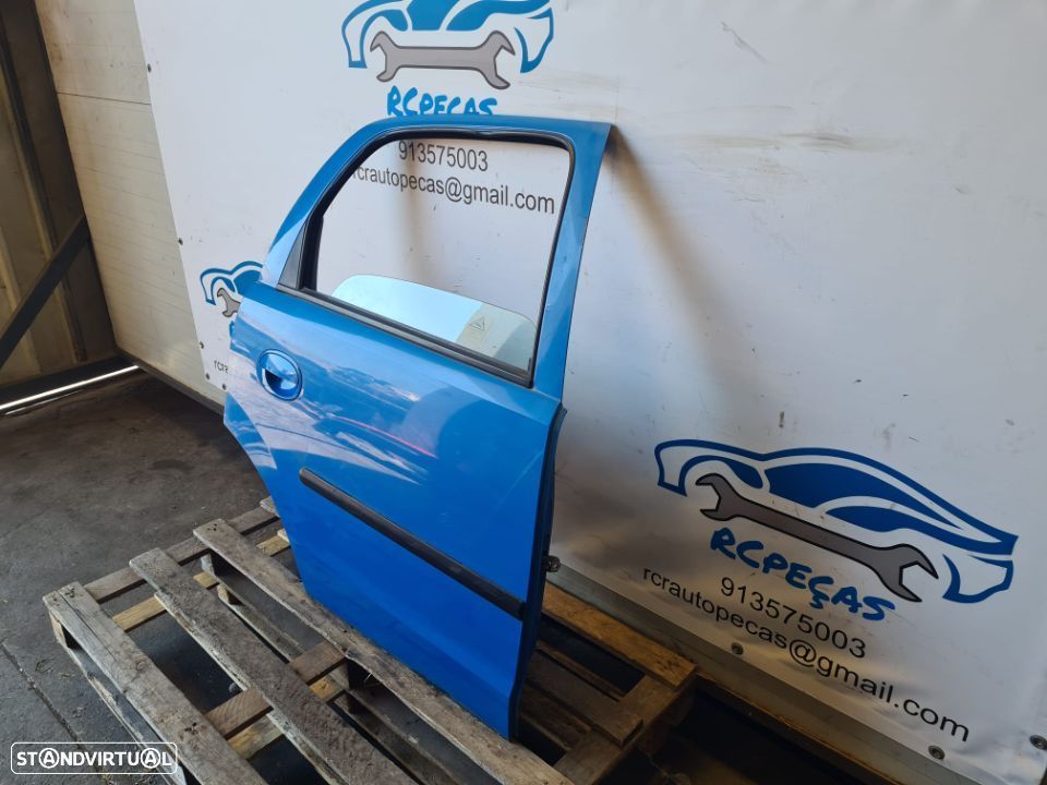 PORTA TRASEIRA TRÁS DIREITA OPEL CORSA C 5 PORTAS FECHO ELEVADOR MOTOR PUXADOR VIDRO - 2