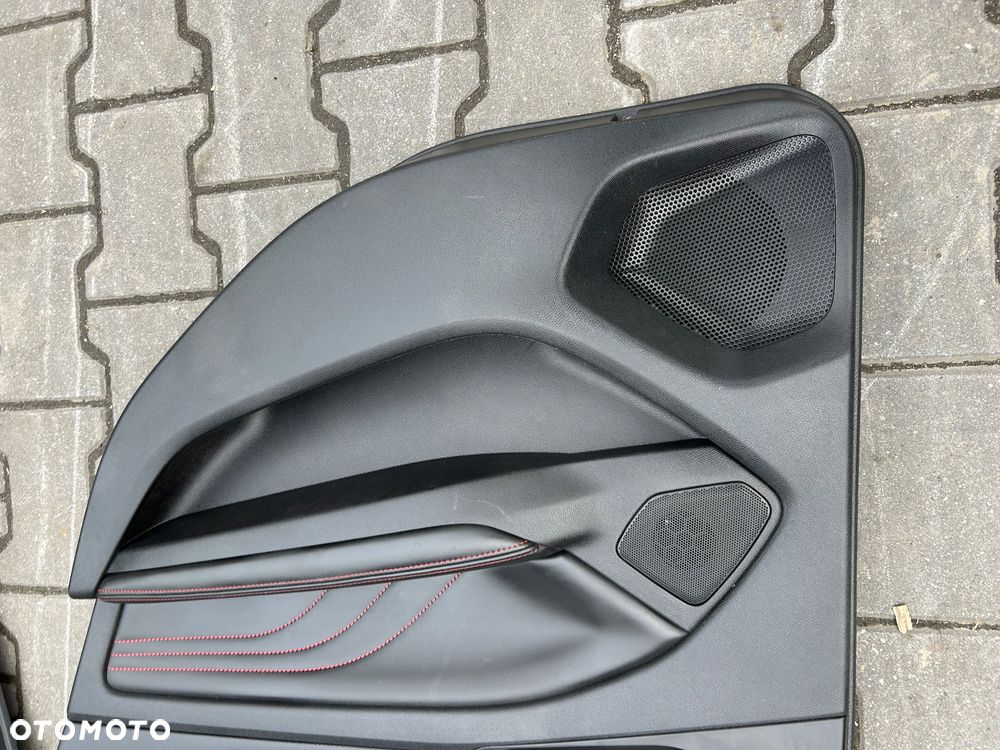 Peugeot 308 T9 Gt line boczek tapicerka drzwi hatchback czerwona nić - 11