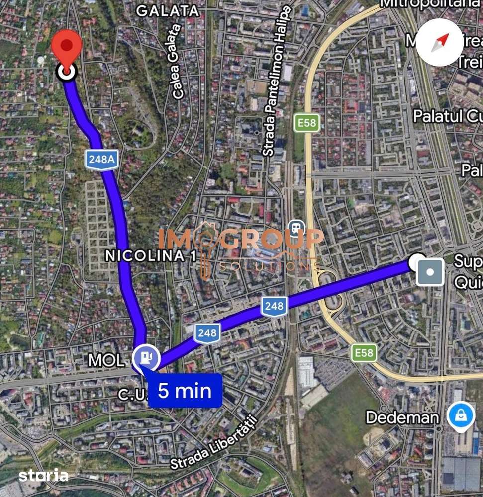 TEREN INTRAVILAN  1480mp + CASA - LA 2,7 KM DE PODU ROS - Imagine principală: 3/4