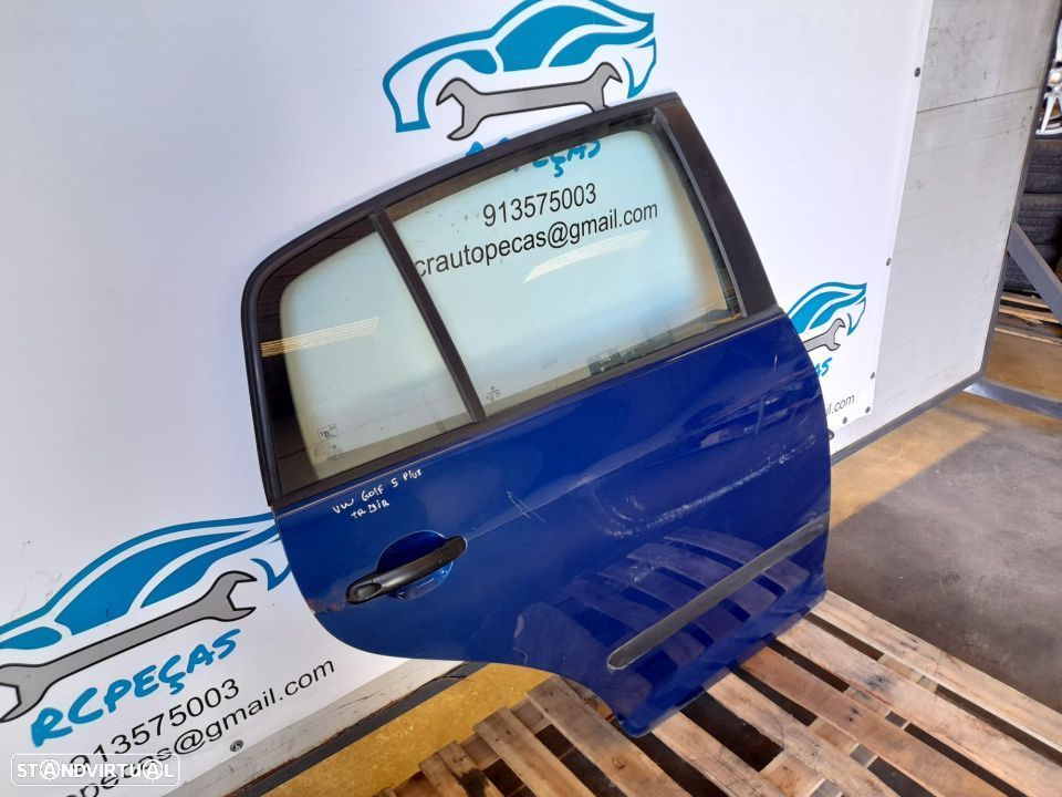 PORTA TRASEIRA TRÁS DIREITA VOLKSWAGEN GOLF V 5 MK5 5M PLUS FECHO ELEVADOR MOTOR PUXADOR VIDRO - 4