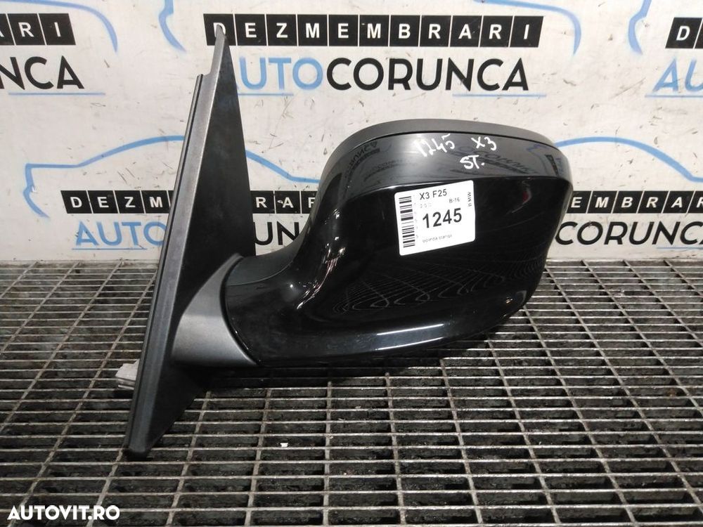 Oglinda stanga BMW X3 F25 2010 - 2014 4 Usi NEGRU (1245) Fara rabatare - 1