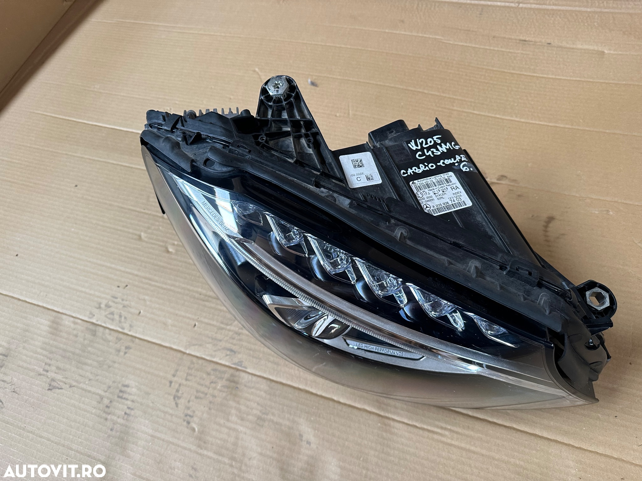 Far dreapta complet MERCEDES C-class W205 cabrio coupe an 2016 fara defecte cod A2059067403 - 5