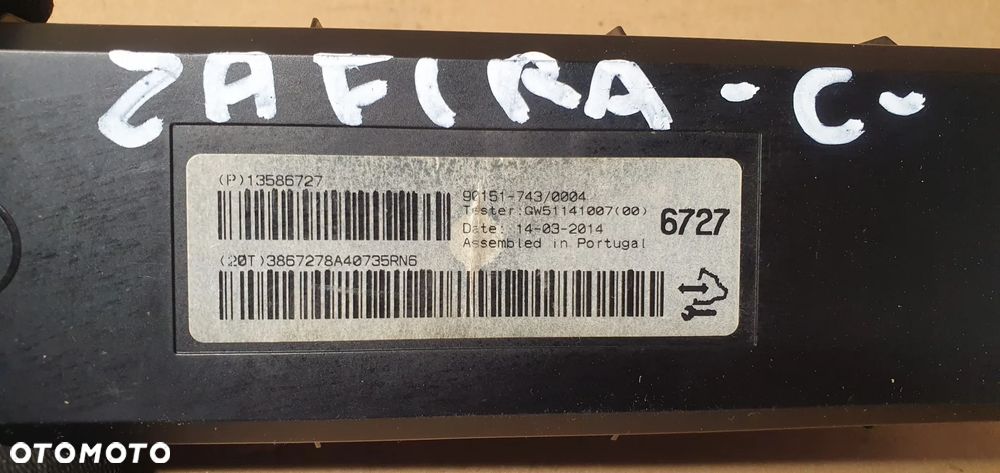 Moduł sterownik klimatyzacji Opel Zafira C 13586727 - 5