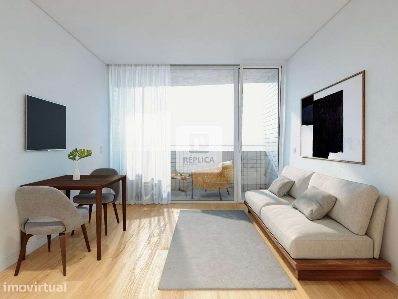 Apartamento T2 com Dois Terraços e Garagem no Centro da Cidade - Grande imagem: 4/16