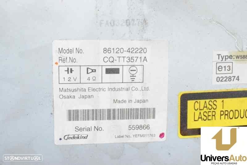 SISTEMA AUDIO / RADIO CD TOYOTA RAV 4 III 2007 -8612042220 - 1