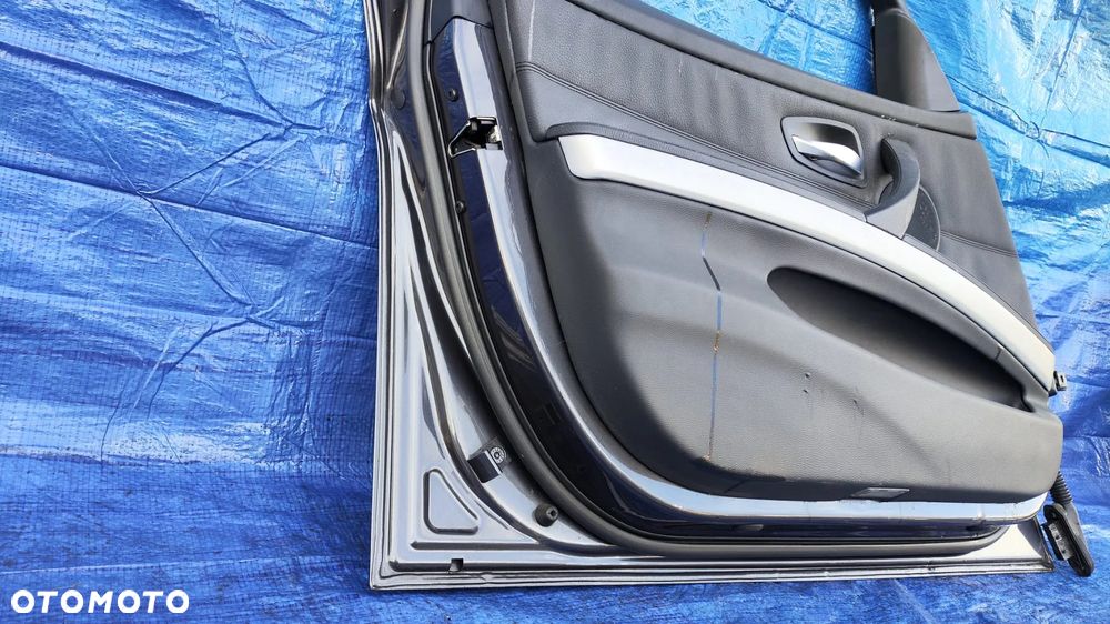 DRZWI LEWY PRZÓD PRZEDNIE KOMPLETNE SPARKLING GRAPHITE A22 ORYGINALNY LAKIER BMW E90 E91 - 9
