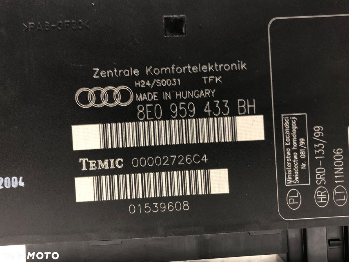 MODUŁ KOMFORTU - 479.00 PLN - AUDI A4 B7 Avant (8ED) 2004 - 2008 2.0 TDI 16V 103 kW [140 KM] olej - 4