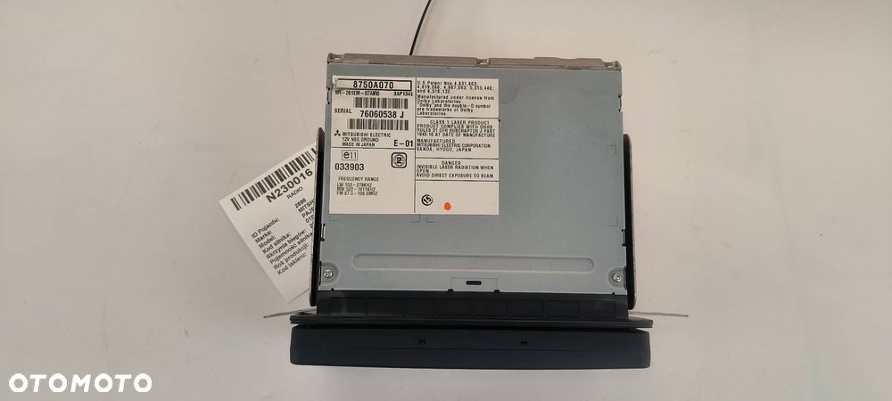 RADIO MITSHUBISHI PAJERO IV 8750A070 - 4