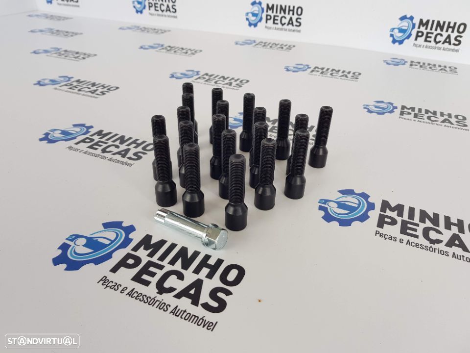 Pernos Aperto Interior Compridos Pretos M14x1.50 - 3