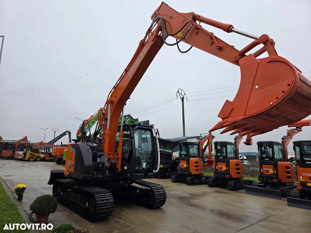 Hitachi ZX135-7, NOU, 2025, COMPACT-rotire gabarit senile, LAMA NIVELARE, Adancime sapaare 6m, Inst picon, camera spate, camere laterale, Consum 6l/h, Masa operationala 16t, Cupa 1,2m latime, Ridica 9t, latime 2,49m, leasing 5 ani ,PROMOTIE 133.900 Eur+Tva - 11