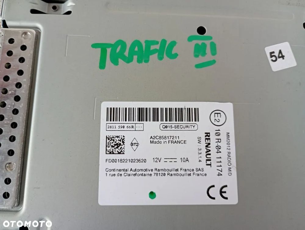 radio z nawigacja renault trafic iii talento nv300 vivaro b 281159066r - 4