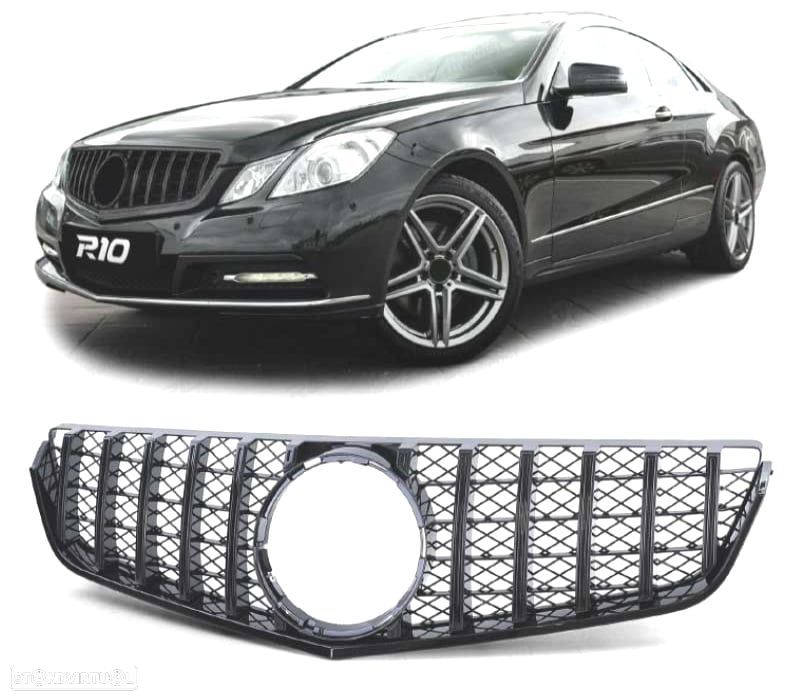 GRELHA FRONTAL MERCEDES E C207 A207 09-13 PRETO BRILHANTE - 1