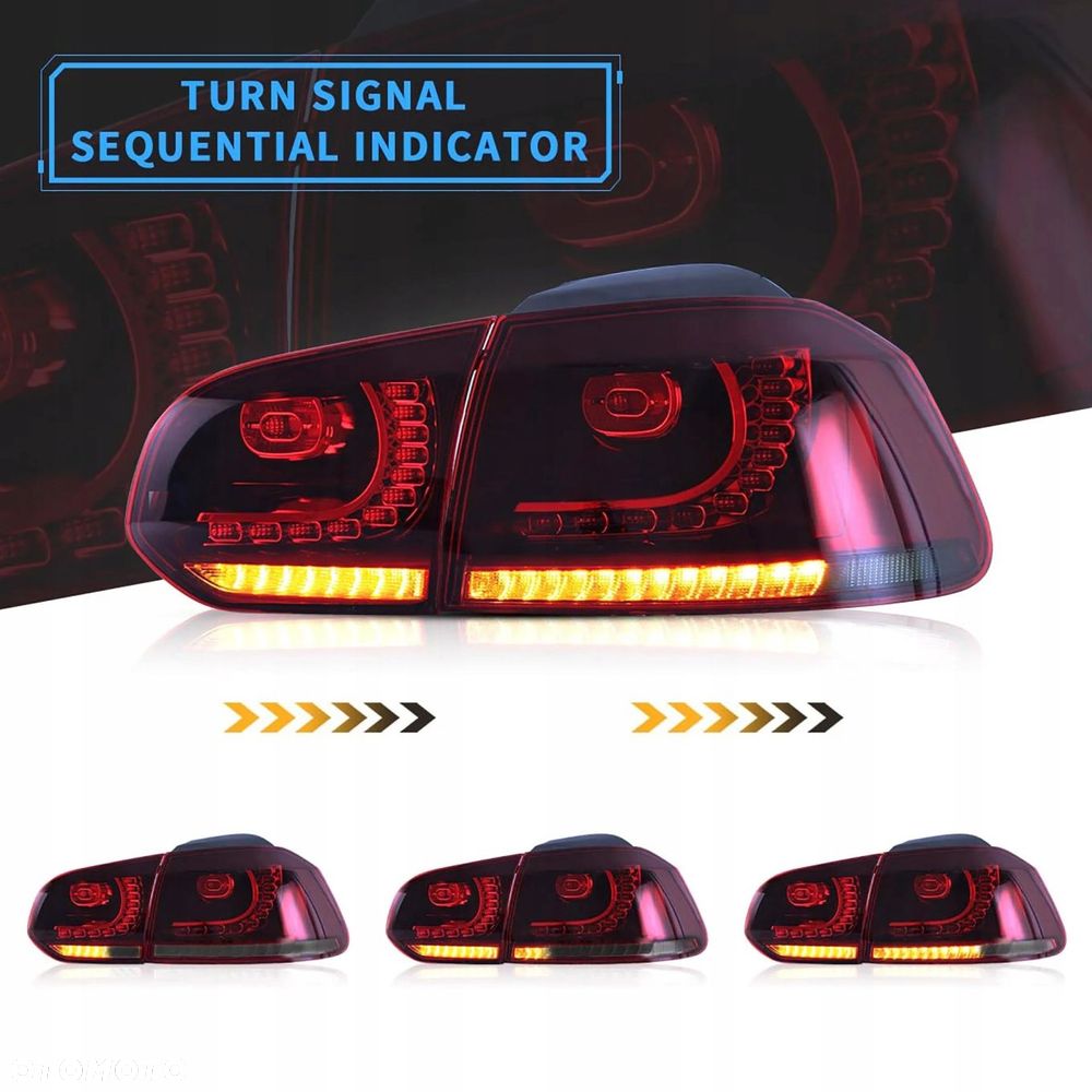 Lampy tyl ne kpl Vland Full Led Tuning GTI-look R-S VW Golf VI 6 5k0 2008- - 8
