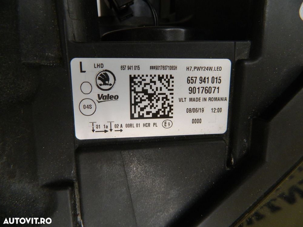 Far stanga Skoda Scala Halogen LED CRYSTAL LIGHTING, 2019,  2020, 2021, 2022, 2023, cod origine 657941015. - 5