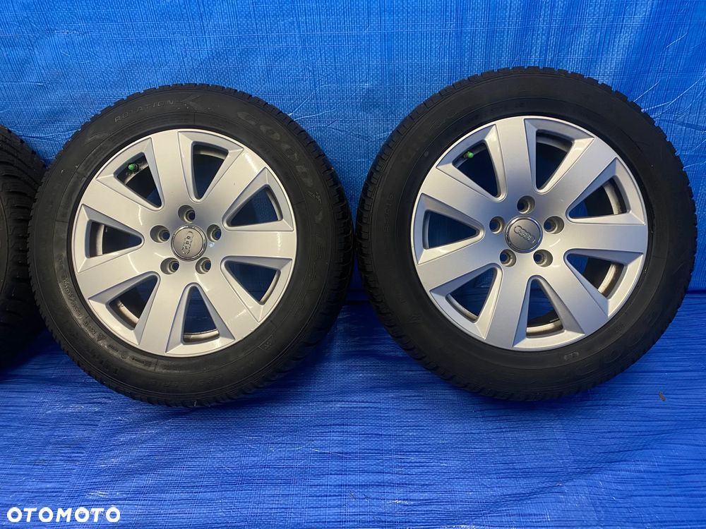 KOŁA KOŁO 16 FELGA ALUMINIOWE ALUSY 16" ET42 5X112 ; 57,1mm KOMPLET ; OPONY ZIMOWE AUDI A4 A6 VW SEAT SKODA ORYGINAŁ 4F0601025AN - 4