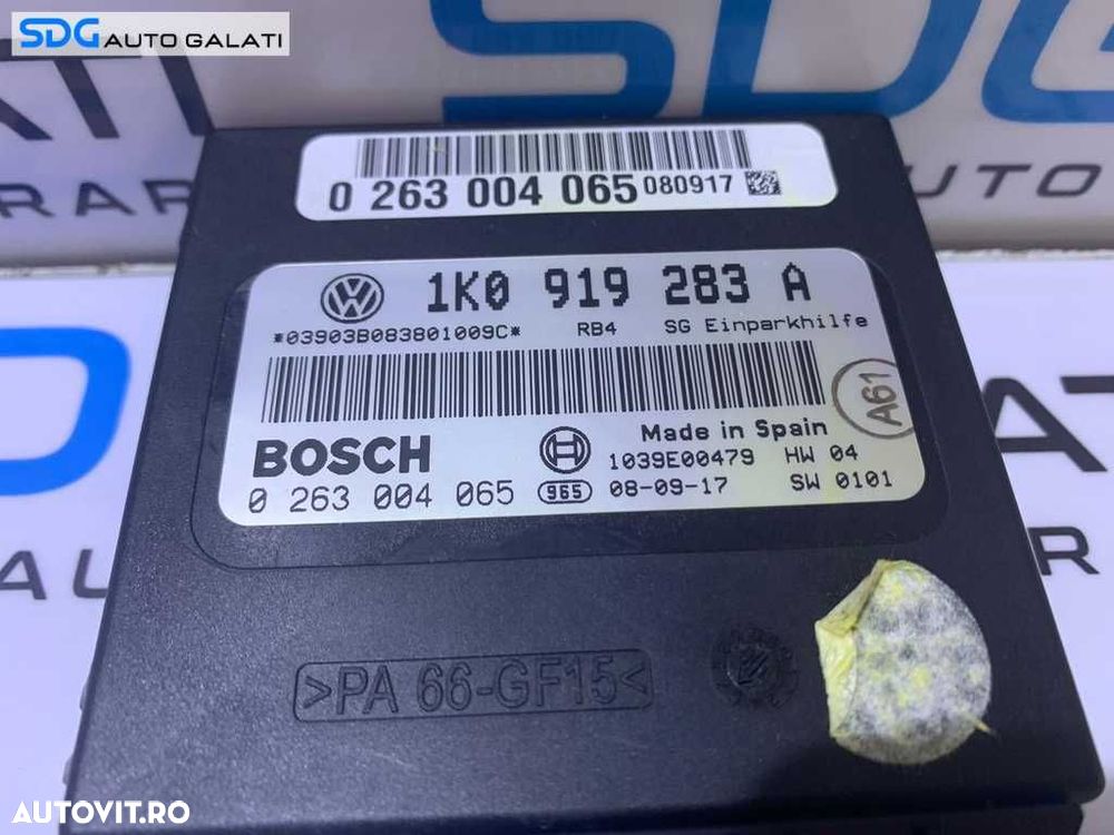 Unitate Modul Calculator Senzori Parcare VW Jetta 2005 - 2011 Cod 1K0919283A 0263004065 [L3453] - 2