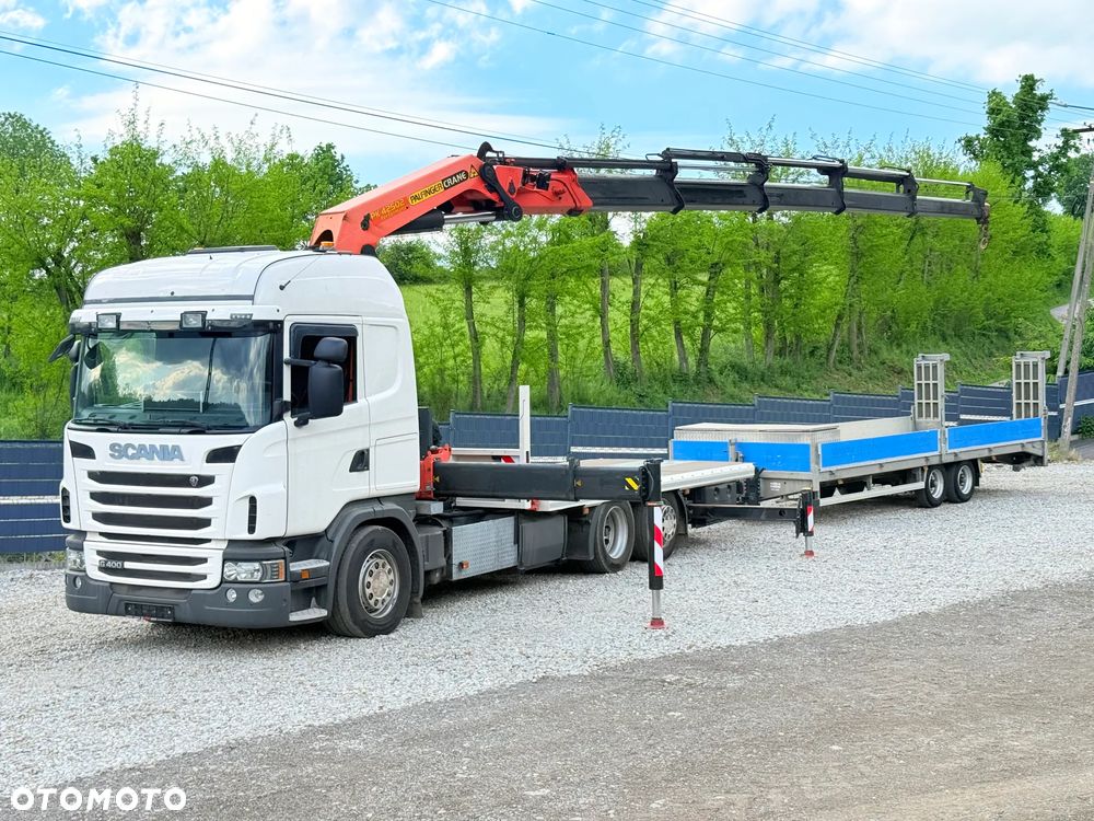 Scania * SCANIA G400 * Zestaw + Przyczepa * HDS Palfinger Kran PK 42500 * 3 Osie * Sprowadzona * Bardzo Dobry Stan * - 12