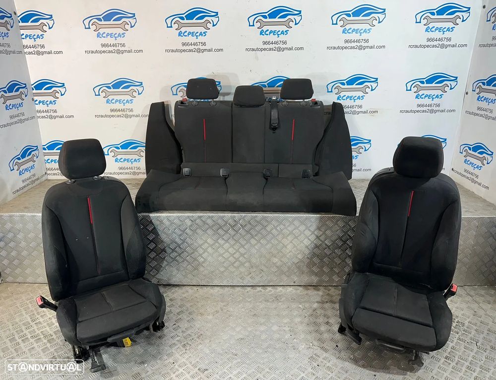 .Conjunto Bancos Originais BMW Pack M Serie 1 F21 3 Portas Tecido - 3