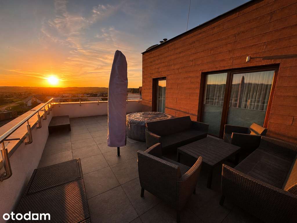 Apartament z dużym tarasem, wyposażony
