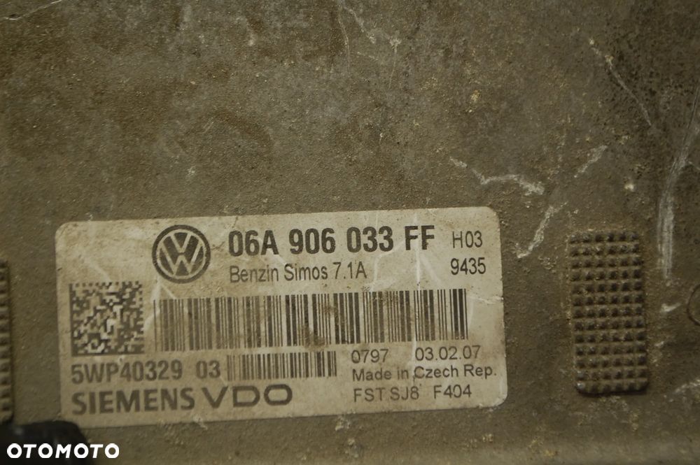 STEROWNIK KOMPUTER SILNIKA 06A906033FF 1.6 SEAT LEON II TOLEDO III VW GOLF V AUDI SKODA - 3