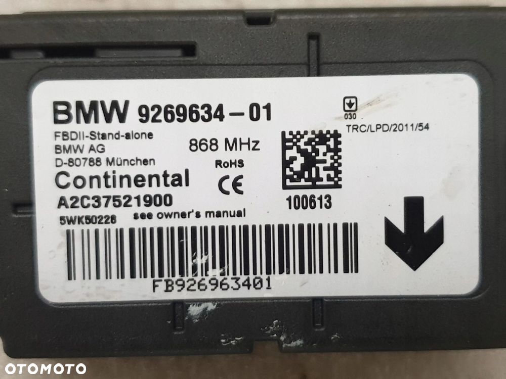 MODUŁ STEROWNIK ALARMU 9269634 BMW F30 F20 F31 - 4