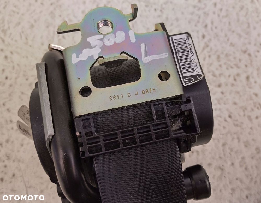 peugeot 508 1 i lift 15-18 pas bezpieczeństwa fotela lewy przód 98115344xx - 3