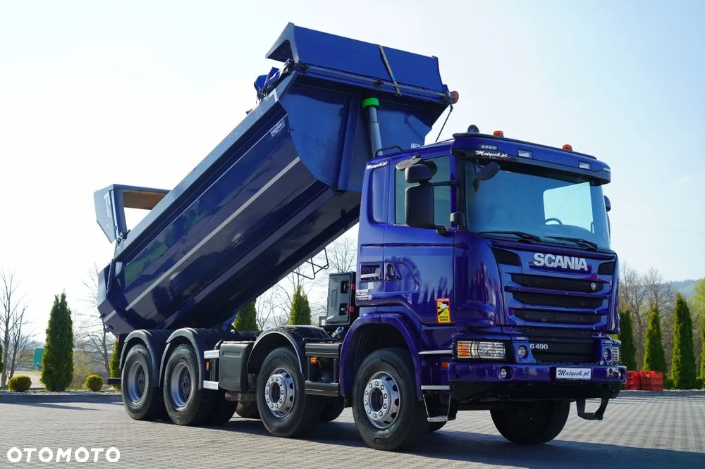Scania G 490 / 8x4 / WYWROTKA TYLNOZSYPOWA /  HYDROKLAPA / PLANDEKA AUTOMATYCZNA / AUTOMAT / EURO 6 - 7
