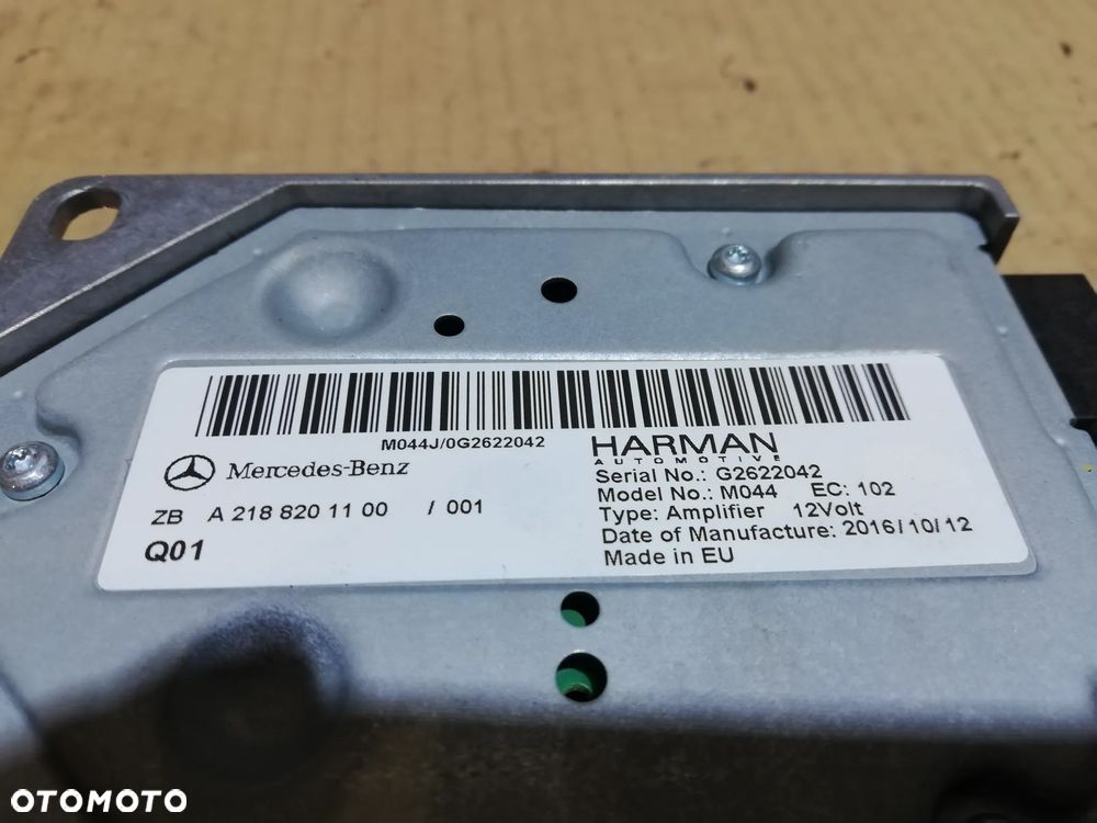 MERCEDES CLS W218 C218 LIFT WENTYLATOR WZMACNIACZA A2188201100 - 2