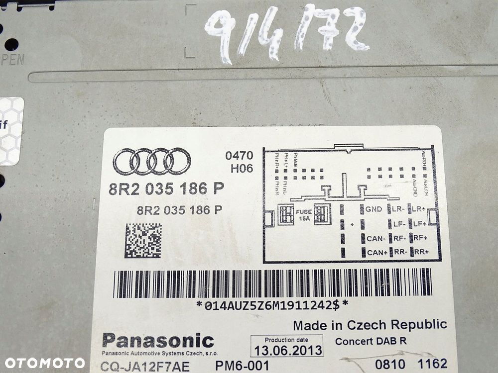 RADIO RADIOODTWARZACZ CD AUDI A5 8T 8R2035186P - 4