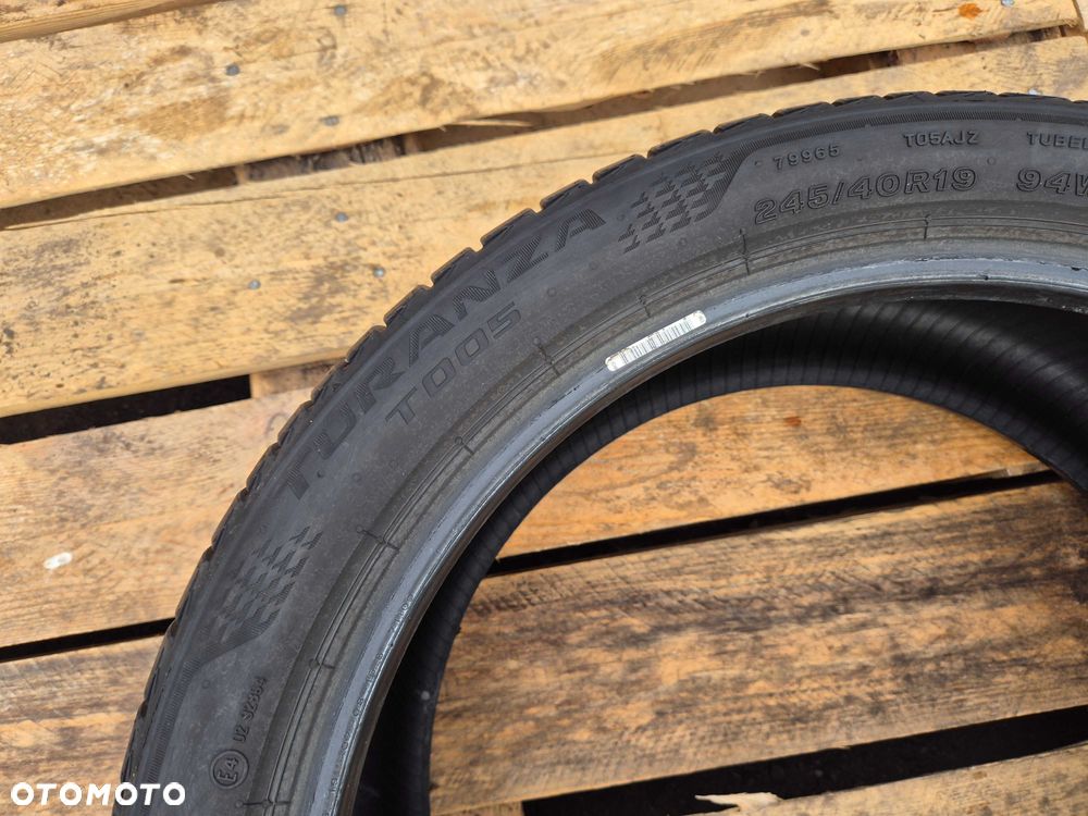 Dwie Opony LATO Letnie 245/40 R19 BRIDGESTONE TURANZA T005 20r - 9